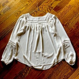 LOFT cream top - size small